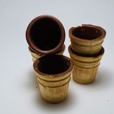 Copos de bolacha chocolate