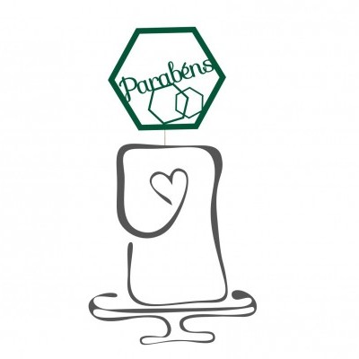 Topo de bolo "Parabéns" formatos