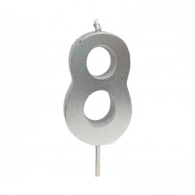 Vela de número metalizadas