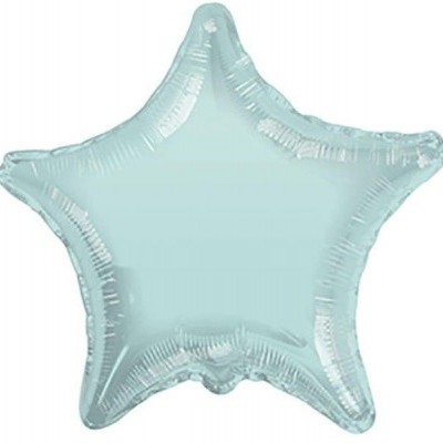 Balão estrela azul claro plástico brilhante