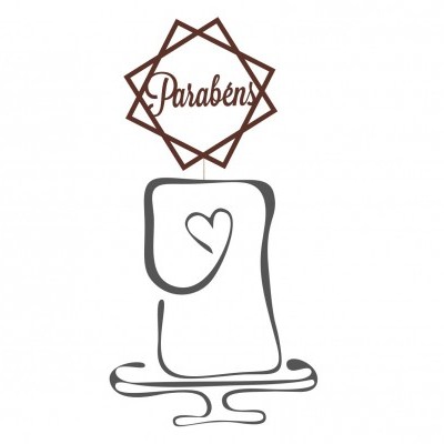 Topo de bolo "Parabéns" formatos