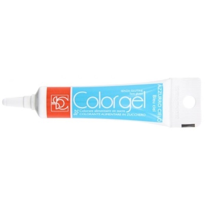 Tubo de gel colorante alimentar azul celeste Colorgel