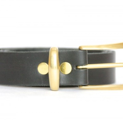 Black leather belt