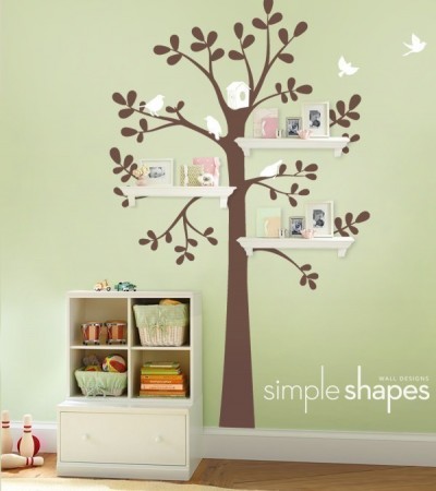 Shelving Tree with Birds