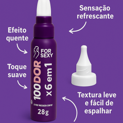 🔥Creme Corporal 100 DOR 6x1 – For Sexy (28g).