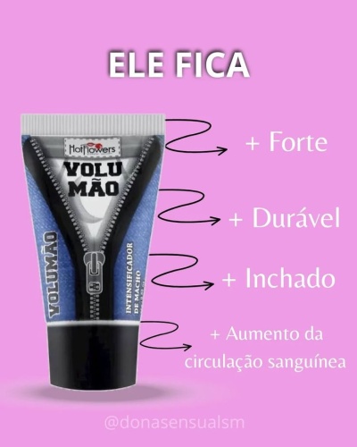 🔥Gel Intensificador Masculino Volumão – Hot Flowers (15g)
