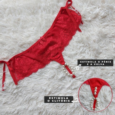 🌹 Calcinha Tailandesa com Pérolas
