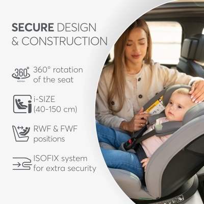 Cadeira auto kikkaboo i-Orbit Car Seat (RF:40/105 cm-FF:76/150 cm)