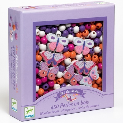Contas de madeira Djeco "Oh! Les Perles." wooden beads