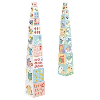 Cubos de empilhar Djeco BabyBloki nestling cubes