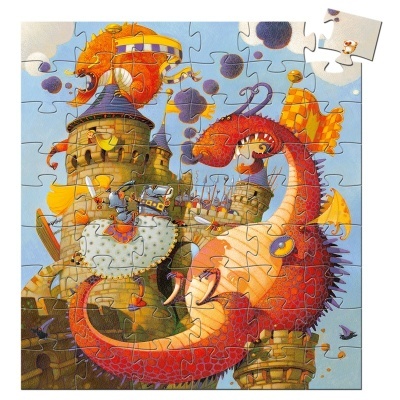 Puzzle 54 peças Principe Valente e o Dragão Djeco Vaillant & the Dragon