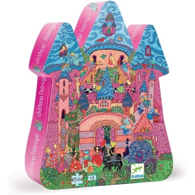 Puzzle 54 peças Djeco Château Féérique (Castelo dos contos de Fadas)