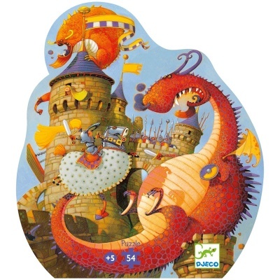 Puzzle 54 peças Principe Valente e o Dragão Djeco Vaillant & the Dragon