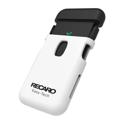 Dispositivo branco e preto com texto RECARO Easy-Tech