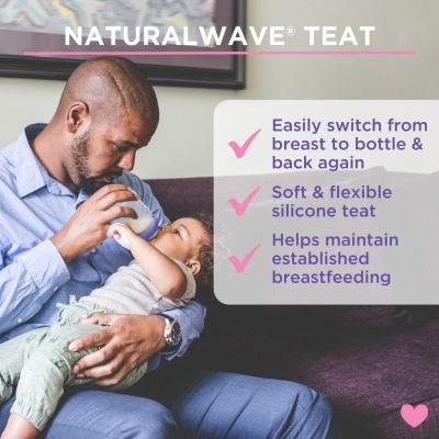 Tetinas (pack de 2 un) para biberões Lansinoh NaturalWave Teats