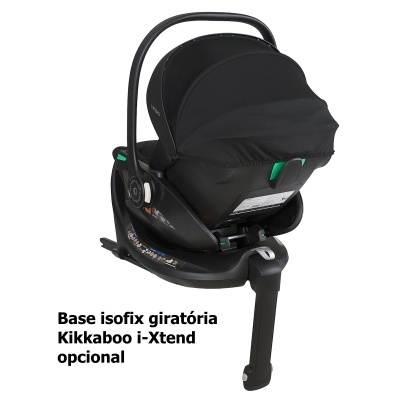 Cadeira auto para bebé preta com base isofix giratória