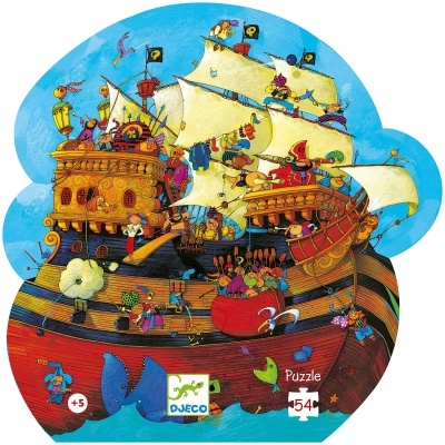 Puzzle 54 peças O Navio Pirata de Barbaruiva Djeco Barbarossa's Boat