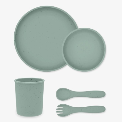 Conjunto refeição Kikkaboo Platinum Silicone Tableware Set