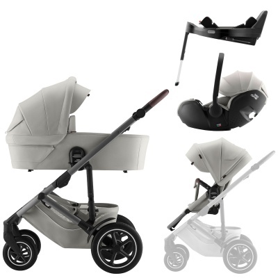 Conjunto passeio trio com base giratória Britax Römer Smile 5Z Comfort Plus Set Travel System