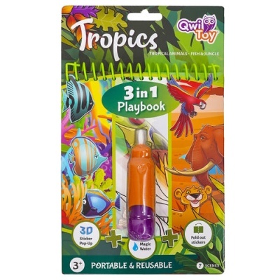 Livro de brincar QwiToy 3in1 Playbook Tropics