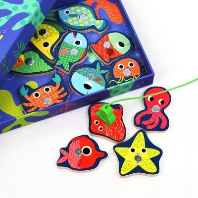 Jogo de pesca magnético Djeco Magnetic's Fishing Colour