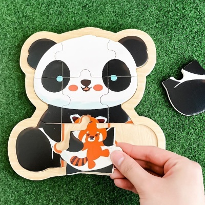 Puzzle madeira Djeco Puzzlo Panda