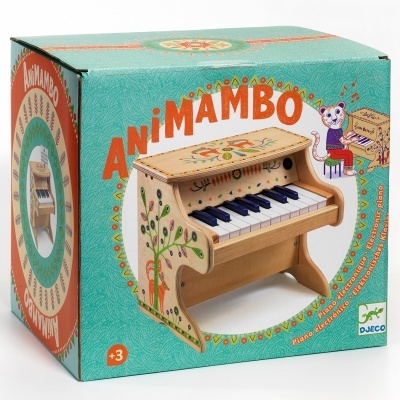 Brinquedo madeira Piano Eletrónico Djeco Animambo Electronic Piano