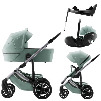 Conjunto passeio trio com base giratória Britax Römer Smile 5Z Comfort Plus Set Travel System