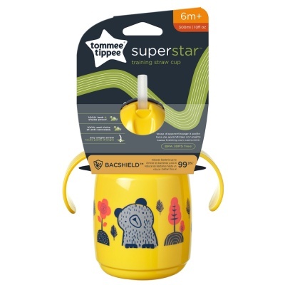 Copo com palhinha Tommee Tippee SuperStar Training Straw Cup 300 ml