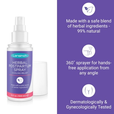 Spray Orgânico Alívio Pós-Parto Lansinoh Organic Postpartum Relief Spray - 100ml