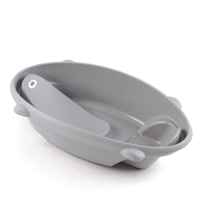 Banheira de bebé cinza com encosto ajustável