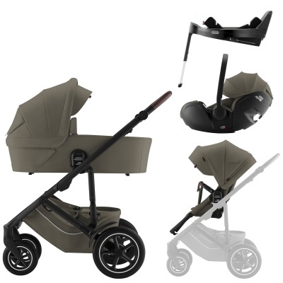 Conjunto passeio trio com base giratória Britax Römer Smile 5Z Comfort Plus Set Travel System