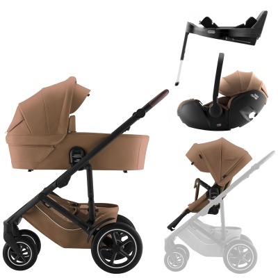 Conjunto passeio trio com base giratória Britax Römer Smile 5Z Comfort Plus Set Travel System