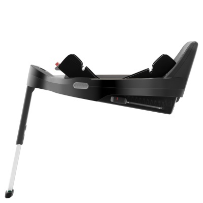 Base preta para cadeira auto de bebé com suporte de perna ajustável