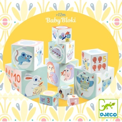 Cubos de empilhar Djeco BabyBloki nestling cubes