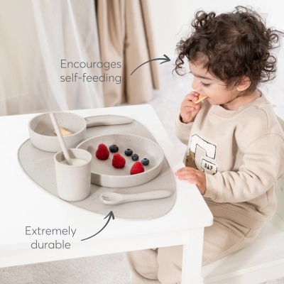 Conjunto refeição Kikkaboo Platinum Silicone Tableware Set