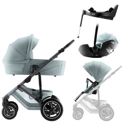 Conjunto passeio trio com base giratória Britax Römer Smile 5Z Comfort Plus Set Travel System