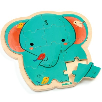 Puzzle madeira Djeco Puzzlo Elephant