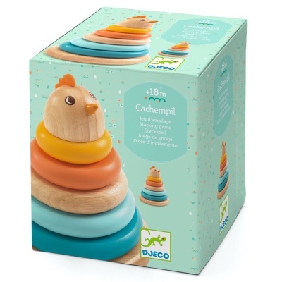 Jogo madeira de empilhar Djeco Cachempil stacking wood game