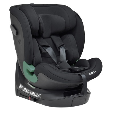 Cadeira auto para crianças preta com cintos ajustáveis e acolchoamento