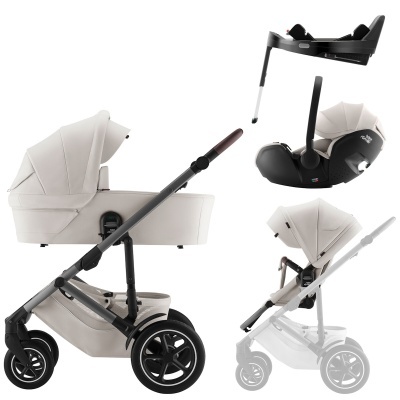 Conjunto passeio trio com base giratória Britax Römer Smile 5Z Comfort Plus Set Travel System