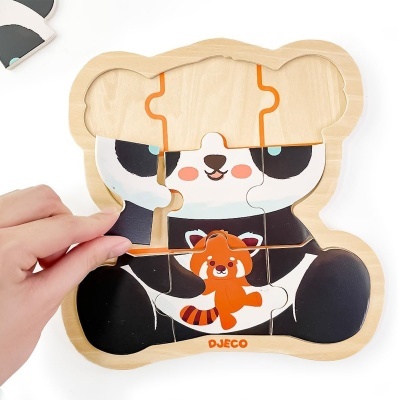 Puzzle madeira Djeco Puzzlo Panda