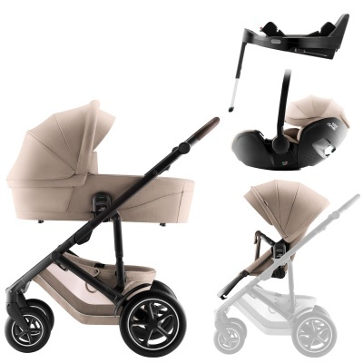Conjunto passeio trio com base giratória Britax Römer Smile 5Z Comfort Plus Set Travel System