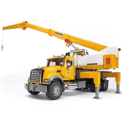 Camião guindaste Bruder Mack Granite Liebher Crane Truck (Escala 1:16)