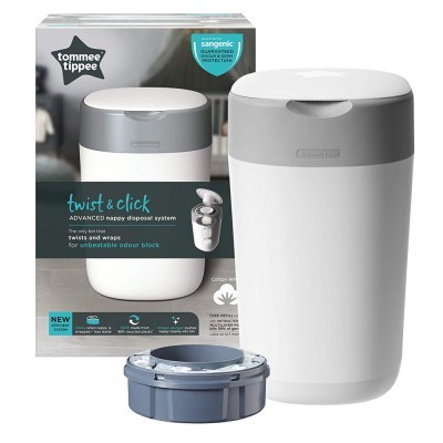 Contentor de fraldas Tommee Tippee Twist & Click Nappy Disposal System Contentor de fraldas Tommee Tippee Twist & Click Nappy Disposal System
