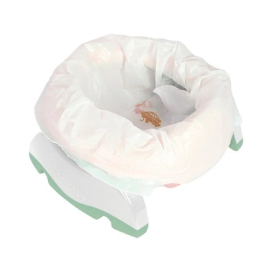 Fralda descartável branca com base rígida branca e verde