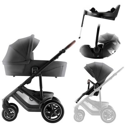 Conjunto passeio trio com base giratória Britax Römer Smile 5Z Comfort Plus Set Travel System