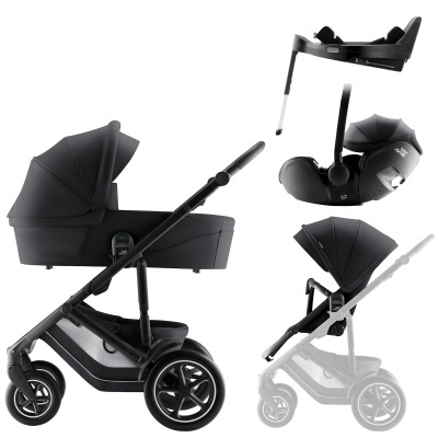 Conjunto passeio trio com base giratória Britax Römer Smile 5Z Comfort Plus Set Travel System