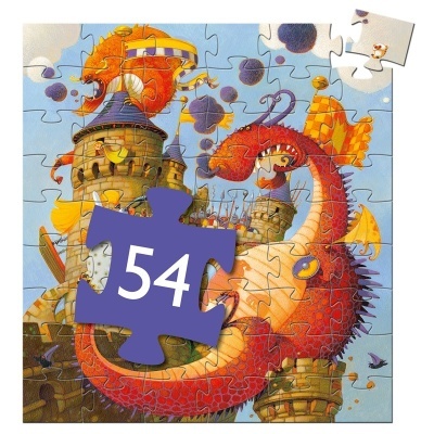 Puzzle 54 peças Principe Valente e o Dragão Djeco Vaillant & the Dragon