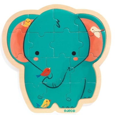 Puzzle madeira Djeco Puzzlo Elephant